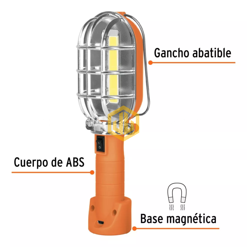 Lampara Led Recargable 280 Lm Base Magenitic Truper