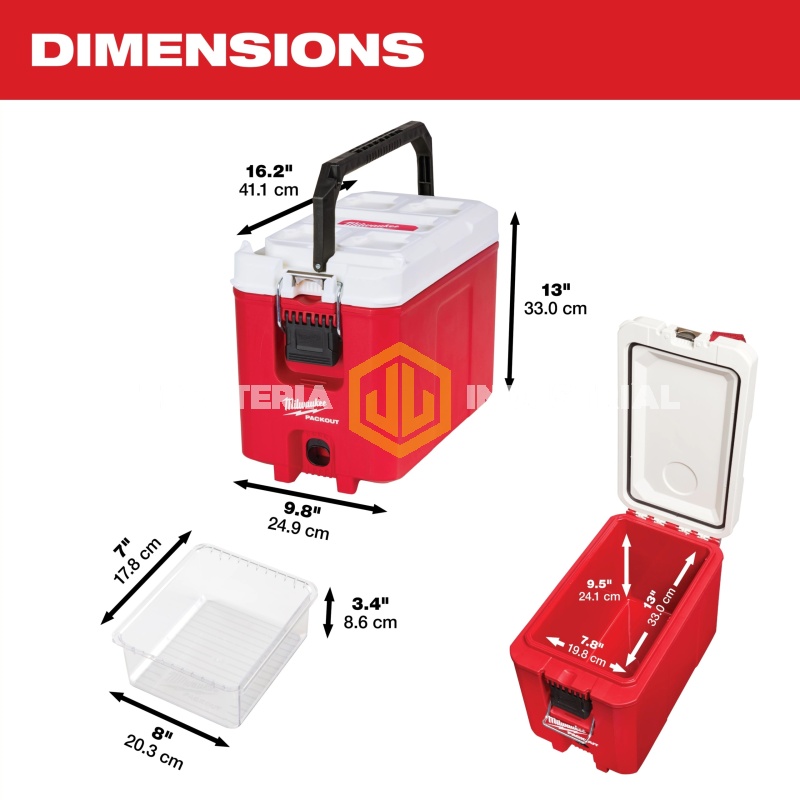 Conservadora Compacta Milwaukee Packout 4822-8460 15lts